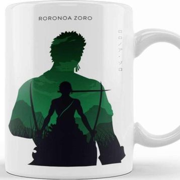 Baskı Dükkanı Roronoa Zoro One Piece Silhouette Kupa