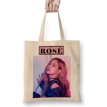 Baskı Dükkanı Rose Blackpink Bez Çanta