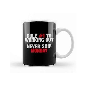 Baskı Dükkanı Rule Number One To Working Out Never Skip Monday Kupa