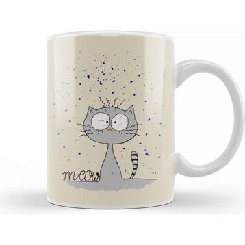 Baskı Dükkanı Sad Cat Meows Kupa