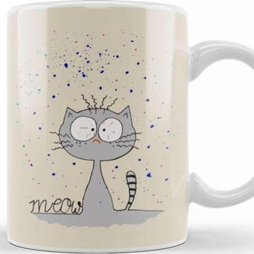 Baskı Dükkanı Sad Cat Meows Kupa