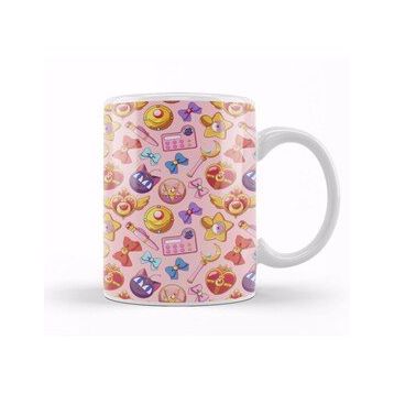 Baskı Dükkanı Sailor Moon Pattern Pink Version Kupa
