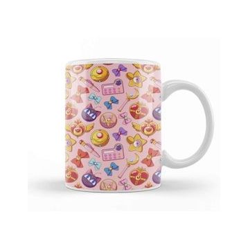 Baskı Dükkanı Sailor Moon Pattern Pink Version Kupa