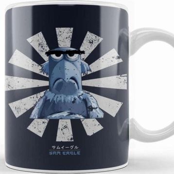 Baskı Dükkanı Sam Eagle Retro Japanese Muppets Kupa