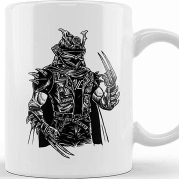 Baskı Dükkanı Samurai Punk Portrait Kupa