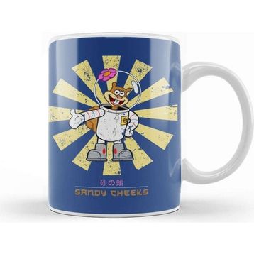 Baskı Dükkanı Sandy Cheeks Retro Japanese Spongebob Kupa