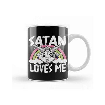 Baskı Dükkanı Satan Loves Me Baphomet Kupa