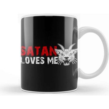 Baskı Dükkanı Satan Loves Me Kupa
