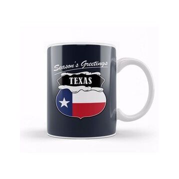 Baskı Dükkanı Seasons Greetings Texas Christmas Kupa