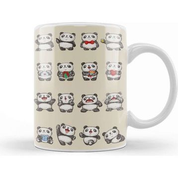 Baskı Dükkanı Sevimli Pandalar Various Feeling Of Panda Kupa