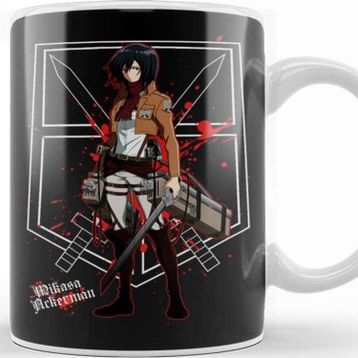 Baskı Dükkanı Shingeki No Kyojin Mikasa Ackerman Kupa