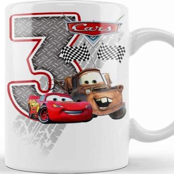 Baskı Dükkanı Şimşek Mcqueen 3 Üç Yaş Hediyesi Kupa