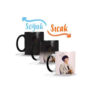 Baskı Dükkanı SK11206 Suga Aesthetic Bts Sihirli Porselen Bardak Kupa