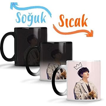 Baskı Dükkanı SK11206 Suga Aesthetic Bts Sihirli Porselen Bardak Kupa