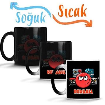 Baskı Dükkanı SK8205 Red Ball 4 The Crew Tazza Sihirli Porselen Bardak Kupa