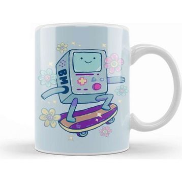 Baskı Dükkanı Skateboard Bmo Adventure Time Kupa