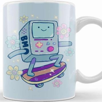 Baskı Dükkanı Skateboard Bmo Adventure Time Kupa