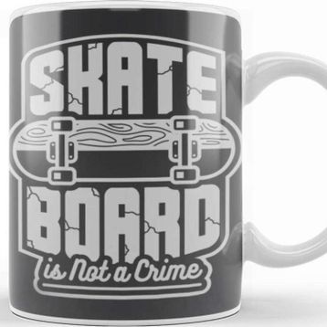 Baskı Dükkanı Skateboard Is Not A Crime Kupa