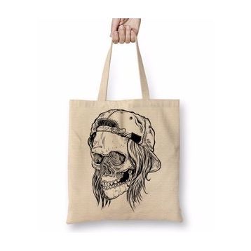 Baskı Dükkanı Skull Bone Bez Çanta