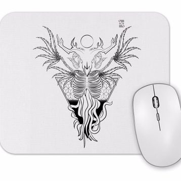 Baskı Dükkanı Skull Devil Branca Mouse Pad