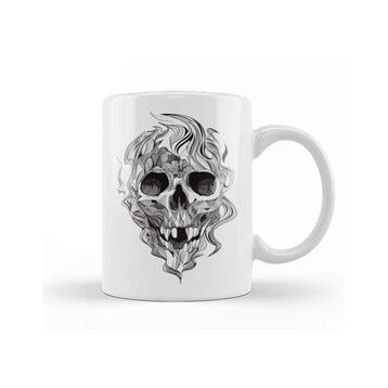 Baskı Dükkanı Skull Flame Kupa