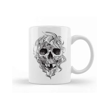 Baskı Dükkanı Skull Flame Kupa