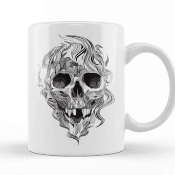 Baskı Dükkanı Skull Flame Kupa