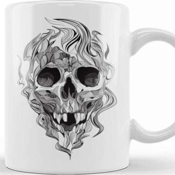 Baskı Dükkanı Skull Flame Kupa