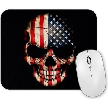 Baskı Dükkanı Skull Usa Mouse Pad