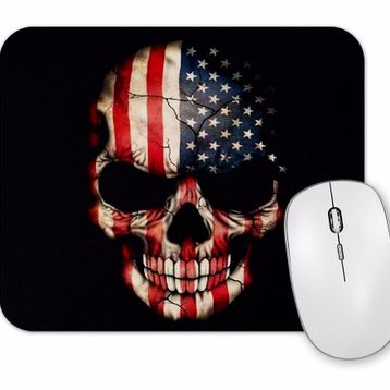 Baskı Dükkanı Skull Usa Mouse Pad