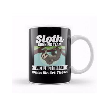 Baskı Dükkanı Sloth Running Team Get There When We Get There Kupa