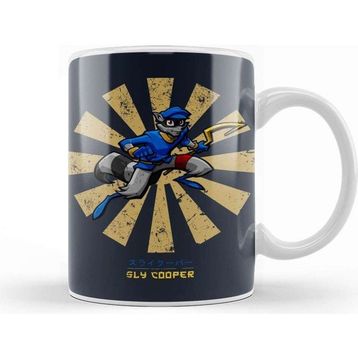 Baskı Dükkanı Sly Cooper Retro Japanese Kupa