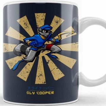 Baskı Dükkanı Sly Cooper Retro Japanese Kupa