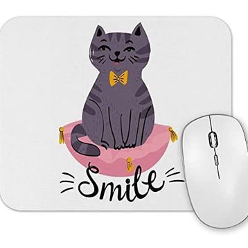 Baskı Dükkanı Smile Cat Kedi Mouse Pad