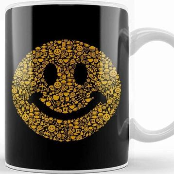 Baskı Dükkanı Smiley Face Collage Kupa