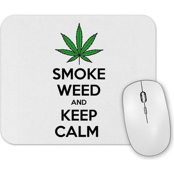 Baskı Dükkanı Smoke Weed And Keep Calm Connect Mouse Pad