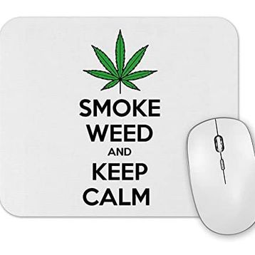 Baskı Dükkanı Smoke Weed And Keep Calm Connect Mouse Pad