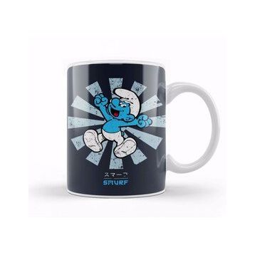 Baskı Dükkanı Smurf Retro Japanese Kupa