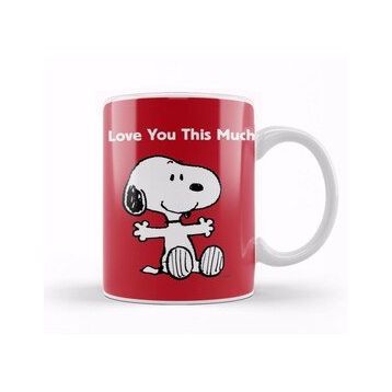Baskı Dükkanı Snoopy Peanuts I Love You 01 Kupa