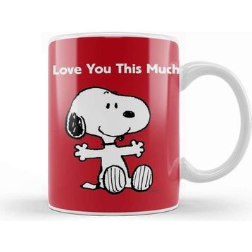 Baskı Dükkanı Snoopy Peanuts I Love You 01 Kupa