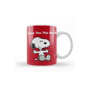 Baskı Dükkanı Snoopy Peanuts I Love You 01 Kupa