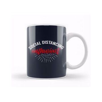 Baskı Dükkanı Social Distancing Enthusiast Kupa