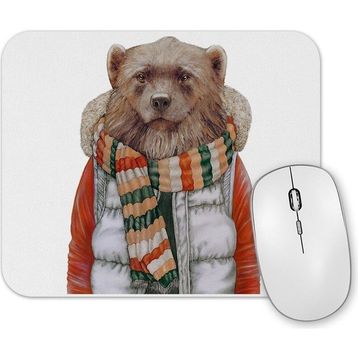 Baskı Dükkanı Soğuk Ayı Mouse Pad