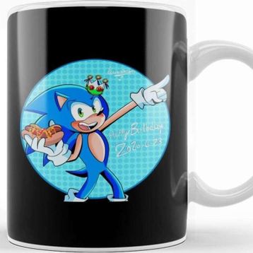 Baskı Dükkanı Sonic Happy Birthday Kupa