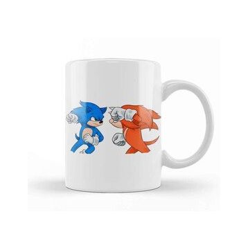 Baskı Dükkanı Sonic Vs Knuckles Kupa Bardak
