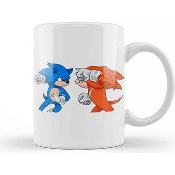 Baskı Dükkanı Sonic Vs Knuckles Kupa Bardak