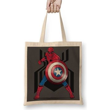 Baskı Dükkanı Spider Man Captain Underoos Bez Çanta
