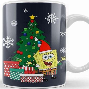 Baskı Dükkanı Spongebob Square Pants Christmas Tree Kupa