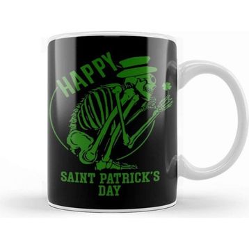 Baskı Dükkanı St Patricks Day Skull Kupa