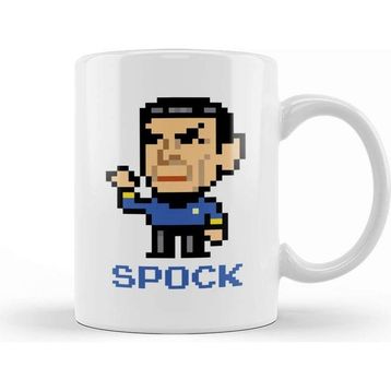 Baskı Dükkanı Star Trek Spock Pixel Character Kupa